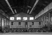 Lok BOX 2-B+B-2 (Referrenz: Luis Fernando da Silva, http://www.bahnbilder.de/bild/Brasilien~Breitspur~1600mm/431129/locomotiva-box-2-bb-2-da-antiga-companhia.html) der Companhia Paulista (CP) im ehemaligen Bw Jiundiai (heute Museum). 12.10.2017