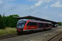 642 224 fährt am 2.8.17 als RB50 nach Aschersleben in Güsten aus.

Güsten 02.08.2017