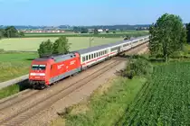 101 005 mit einem IC am 07.06.2007 bei Unternberg. 