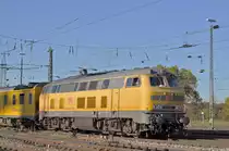 218 392-9 DB Netz Instandhaltung mit Fahrwegmessung durchfährt den Badischen Bahnhof. Die Aufnahme stammt vom 17.10.2017.
