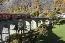 Im Regio nach Tirano auf dem Kreisviadukt bei Brusio.17.10.17