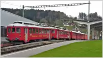 ABDeh 2/4 24 + 23, Bt 31 und B9 in Heiden. (23.10.2017)