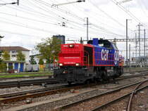 SBB - Am  843 066-2 unterwegs bei Prattelen am 28.10.2017