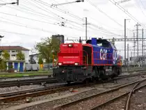 SBB - Am  843 066-2 unterwegs bei Prattelen am 28.10.2017