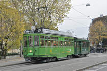 Be 4/4 450  Dante Schuggi  zusammen mit dem B2 423 bei der Haltestelle Denkmal. Diese Komposition habe ich noch nie so auf der Strecke gesehen. Die Aufnahme stammt vom 02.11.2017.