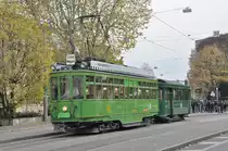 Be 4/4 450  Dante Schuggi  zusammen mit dem B2 423 bei der Haltestelle Denkmal. Diese Komposition habe ich noch nie so auf der Strecke gesehen. Die Aufnahme stammt vom 02.11.2017.