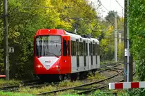 Der 14. fertig sanierte B-Wagen 2409 (ex 2109) während seinem 2000 km Test in Merheim am 07.11.2017.