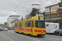 Be 4/8 255 fährt mit der Fahrschule Richtung Haltestelle CIBA. Die Aufnahme stammt vom 30.10.2017.