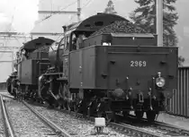 SBB Historic / Eurovapor: Doppeltraktion Elefanten am Gotthard SBB Historic / Eurovapor C 5/6 Nr. 2969/2978 und SBB Historic B 3/4 Nr. 1364 übernahmen die Spitze des Dampfzuges bis nach Faido, ....als dann bei der C 5/6 Nr. 2969 kurz vor Faido einen Triebstangen-Lagerschaden auftrat.... Im Bild hatten die beiden  Elefanten  die B 3/4 mit dem langem Dampfzug verlassen. Die beiden  Elefanten  fahren nun im Bild zum einem Abstellgleis, als dann die C 5/6 2978 die C 5/6 2969 zurückgelassen hatte. Samstag, 21. Oktober 2017