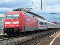 Die Br.101 103-0 fuhr am 16.05.07 mit einem IC nach Karlsruhe Hbf von N�rnberg Hbf. Aufgenommen im Bahnhof Aalen.