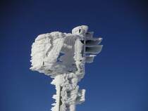 Ein Harzquerbahnsignal auf dem Brocken