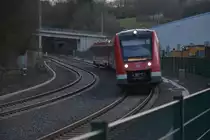 Abendliche Einfahrt eines 620 in Meinerzhagen seinem Endpunkt am Abend des 11.3.2017