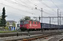 Re 430 114-9  Natalie  durchfährt den Bahnhof Pratteln. Die Aufnahme stammt vom 04.11.2017.