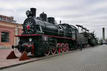 Dampflok ЭM 730-31 im Russischen Eisenbahnmuseum in St. Petersburg, 4.11.2017