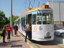 Stra�enbahn Antalya, kurz vor Abfahrt von Endhaltestelle Zerdalik im April 2007