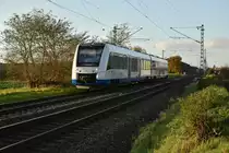 Vias Triebwagen 622 266-4 bei Allerheiligen als Test Fahrt gen Nievenheim. 17.11.2017
