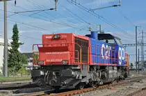 Am 843 058-9, rangiert beim Bahnhof Pratteln. Die Aufnahme stammt vom 10.10.2017.