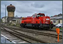 265 021-6 wartet am 12.11.2017 im Bahnhof Nordhausen auf neue Einsätze.