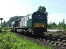 R4C 2004 (Bj. 2004 Eigentum von ATC) mit V201 (Bj. 2005 Eigentum MRCE) der Ruhrtalbahn im schlepp, durchf�hrt den Gbf Gelsenkirchen Bismarck. 18.5.07