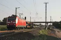 Am 13.09.2016 bespannte die 185 113-8 einen leeren Autozug, als sie bei Müllheim (Baden) in Richtung Norden fuhr.