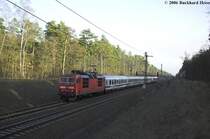 CD 371 201 am 10.12.2006 mit dem EC Warschau-Berlin bei Fangschleuse (KBS201)