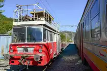 Fahrleitungsmontagewagen 911-120 im Bf Virpazar. (31.10.2017-11:34) 