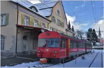 S24 nach Altstätten Stadt mit ABt 115 und BDeh4/4 16 in Gais. (01.12.2017)