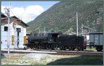 Vor dem Deposito Locomotive in Tirano steht die bestens unterhaltene 625 177, eine Maschine aus dem Jahre 1922 von 
L.Schwartzkopff. (08.05.2007)