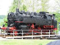 Die Schwarzenberger feierten nicht nur ihr 15-j�hriges Jubil�um, sondern auch 75 Jahre BR 86. Hier pr�sentiert sich BR 86 1607-0 auf der Drehscheibe. (17.05.07)