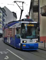 MVG Adtranz GT6M-ZR Wagen 207 am 02.12.17 in Mainz