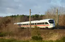 ICE-T  Berlin  411 508-5 kommend aus Hamburg. 04.12.2017, 3km östlich von Büchen.