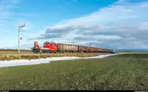 Ende des Zuckerrübenverkehrs auf Schweizer Schmalspurbahnen. Bei der MBC werden dieses Jahr das letzte Mal Zuckerrüben auf der Schiene abtransportiert, ab der Saison 2018 werden die Rüben in Containern auf der Strasse nach Cossonay gebracht und dort direkt auf die Normalspur verladen.<br>
In der Woche vom 11. bis am 15. Dezember wird auf der Zweigstrecke Apples - L'Isle verladen.
<br>Da der Zug mit der Ge 4/4 22 am 12. Dezember 2017 für die dritte Fahrt erst knapp vor Abfahrt des vollen Zuges in Apples ankam und dort noch der Traktor an den Zug rangiert werden musste, konnte er bei der Haltestelle Tuilerie noch einmal aufgenommen werden - und es gab unerwarteterweise sogar noch Sonne! Leider wurde bei dieser dritten Fahrt auf das Umfahren in Apples verzichtet und der Zug zur Verladestelle geschoben.