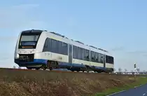 VIAS VT242 als RB39 nach Neuss bei Kapellen/Erft. 16.12.2017