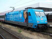 Br 101 016  Unicef  steht am 19.05.07 mit dem EC 114  W�rthersee  von Klagenfurt HBF nach Dortmund HBF im Mannheimer HBF.