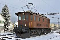 Be 4/4 BT 14 der Eurovapor am 18. Dezember 2017 bei einem Halt im Bahnhof Embrach-Rorbas.                                                                                                                                                                                                                                                                                                                                                                                                      