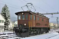 Be 4/4 BT 14 der Eurovapor am 18. Dezember 2017 bei einem Halt im Bahnhof Embrach-Rorbas.                                                                                                                                                                                                                                                                                                                                                                                                      