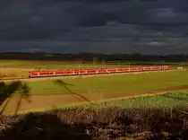 Drei 440er als RE nach München am 15.12.2017 unterwegs bei Thonstetten.