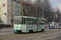 30.01.2017, Frankfurt (Oder), Karl-Marx-Straße. Tatra KT4DM #209 auf der Linie 1.