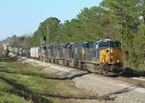 3166, 8541, 4760, 5354,576 &396 pass Jamestown whilst hauling a southbound manifest train, 25 Nov 2017