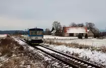 810 641-1 mit Os 27209 zu sehen am 19.12.17 bei Třebeň.