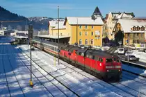 218 487-7 Abfahrbereit gen Augsburg mit dem IC nach Hannover. 13.12.17.