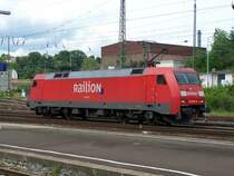 Die Br.152 061-8 bei Rangierarbeiten im Bahnhof Aalen. Sp�ter fuhr sie mit einem G�terzug GZ nach Kornwestheim RBF. Aufgenommen am 16.05.07