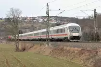 05.02.2017 Streckenabschnitt Uhingen - ein IC, geschoben von 101 020-6