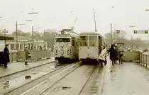 København / Kopenhagen Københavns Sporveje SL 6 (DÜWAG GT6 881 / 809) Østerbro, Oslo Plads / Østerport Station am 15. Januar 1969. - Scan eines S/W-Negativs. Film: Ilford HP4.