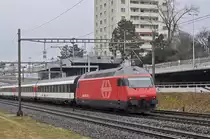 Re 460 008-6 fährt Richtung Basel SBB. Die Aufnahme stammt vom 19.12.2017.