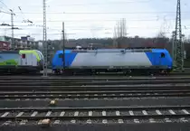 185 527-9 von Crossrail steht abgestellt in Aachen-West. 
Aufgenommen vom Bahnsteig in Aachen-West.
Am Morgen von 3.1.2018.