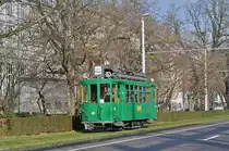 Stadtrundfahrt mit dem Be 2/2 156. Hier fährt der Oldtimer Richtung Bahnhof SBB. Die Aufnahme stammt vom 03.12.2017.