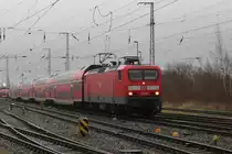 114 040 mit RE 4356(Elsterwerda-Rostock)bei der Einfahrt im Rostocker Hbf.05.01.2018