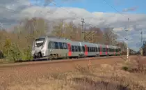 1442 308 hat am 01.01.18 bereits den Haltepunkt Burgkemnitz verlassen und ist nun auf dem Weg nach Leipzig-Stötteritz.