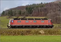 Lokportrait Re 6/6 11615  Kloten . Thrnen, Januar 2018.